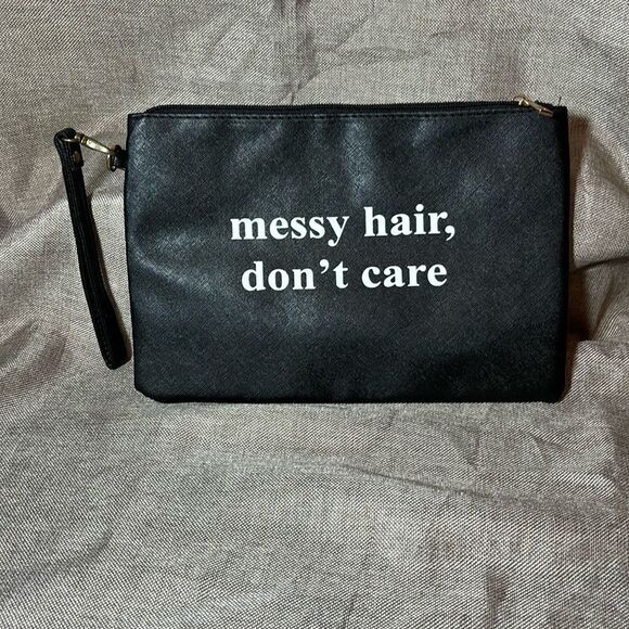 Cosmetic bag “messy hair, don’t care” - Picture 1 of 3